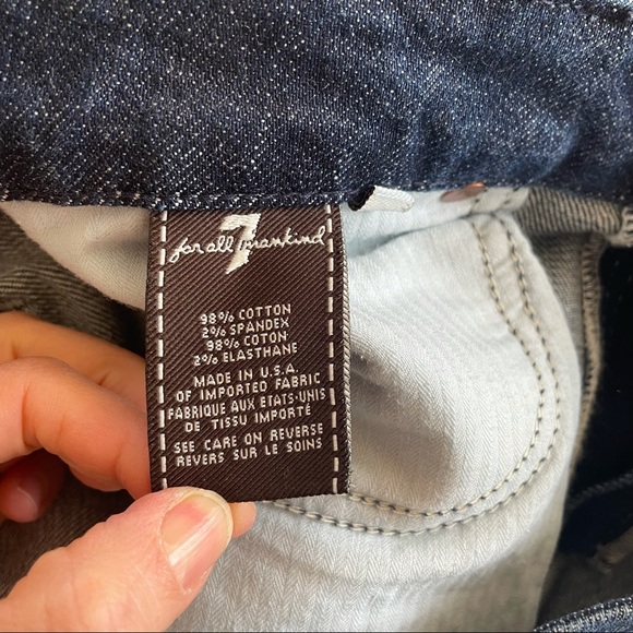 7 For All Mankind "A" Pocket Boot Cut Denim Mid Rise Jeans Size 29 - Picture 8 of 13